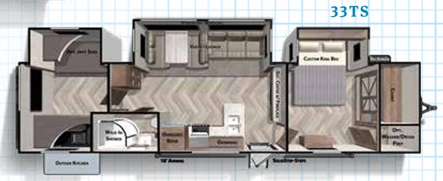 View 2020 Forest River Salem 33TS complete specs and manufacturer brochures