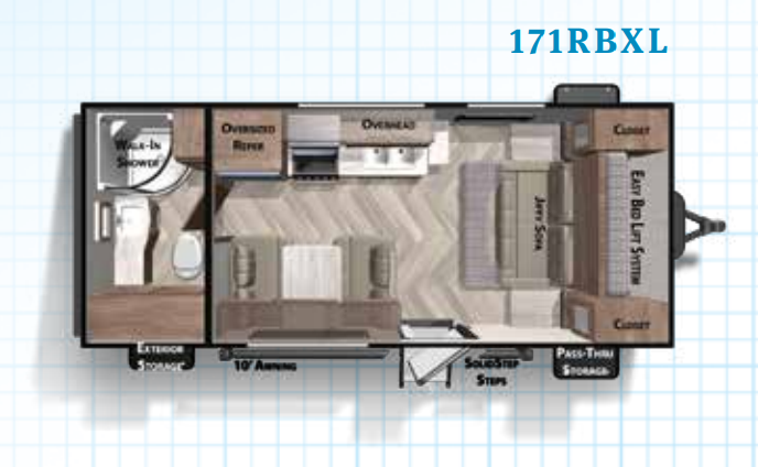 View 2020 Forest River Salem Cruise Lite 171RBXL complete specs and manufacturer brochures