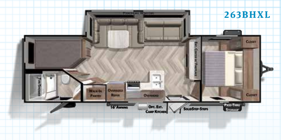 View 2020 Forest River Salem Cruise Lite 263BHXL complete specs and manufacturer brochures