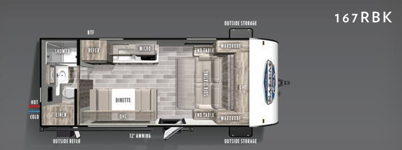 View 2020 Forest River Salem FSX 167RBK complete specs and manufacturer brochures