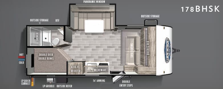View 2020 Forest River Salem FSX 178BHSK complete specs and manufacturer brochures
