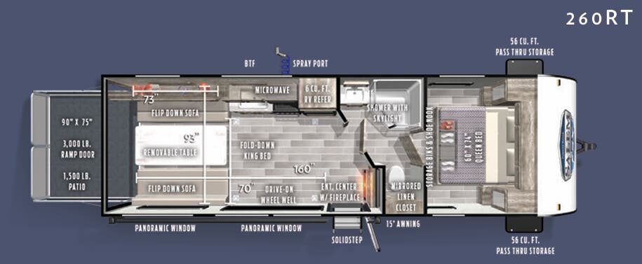 View 2020 Forest River Salem FSX 260RT complete specs and manufacturer brochures