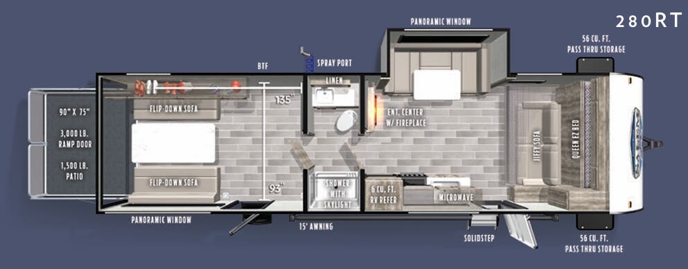 View 2020 Forest River Salem FSX 280RT complete specs and manufacturer brochures