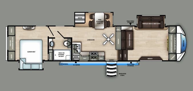 View 2020 Forest River Sandpiper C-Class 3550FL complete specs and manufacturer brochures