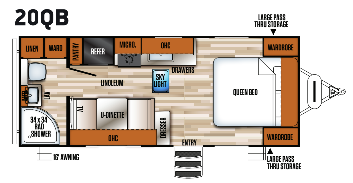 View 2020 Forest River Vibe 20QB complete specs and manufacturer brochures