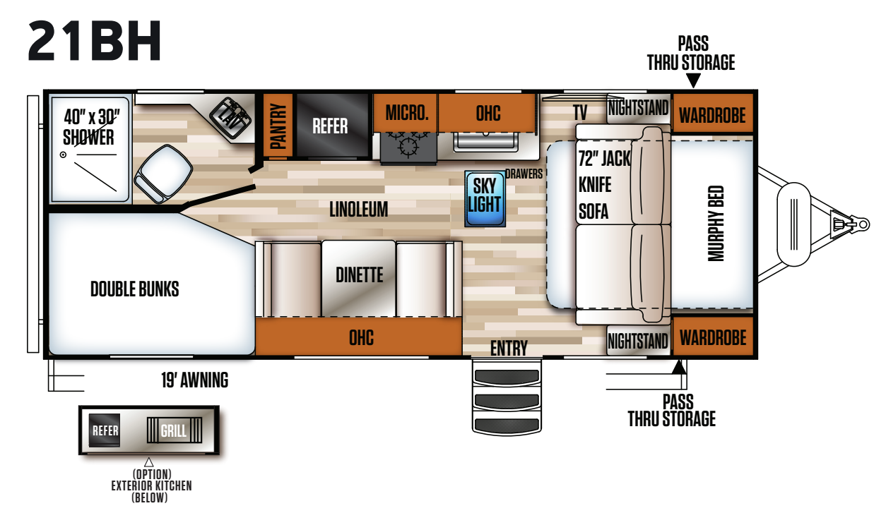 View 2020 Forest River Vibe 21BH complete specs and manufacturer brochures