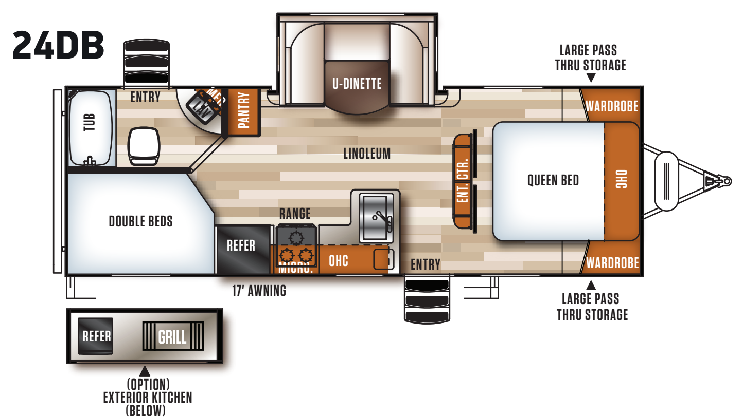 View 2020 Forest River Vibe 24DB complete specs and manufacturer brochures