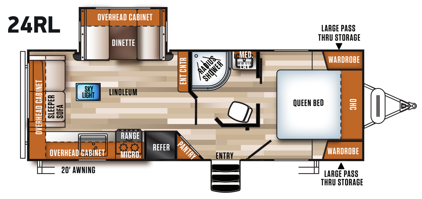 View 2020 Forest River Vibe 24RL complete specs and manufacturer brochures