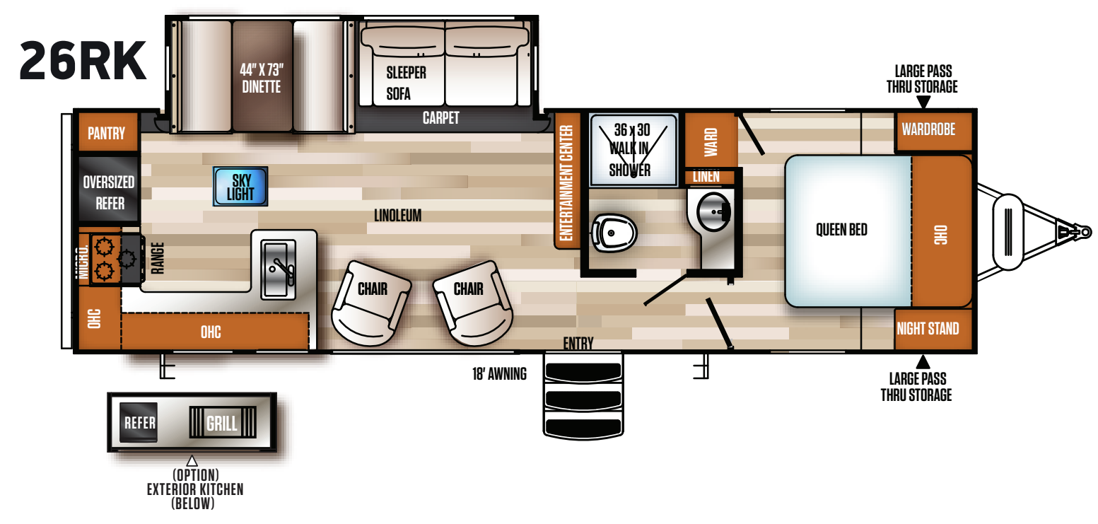 View 2020 Forest River Vibe 26RK complete specs and manufacturer brochures