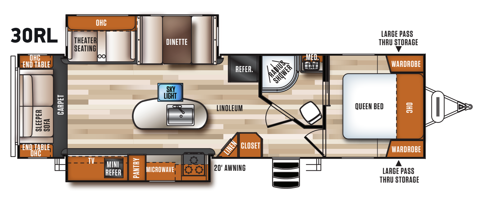 View 2020 Forest River Vibe 30RL complete specs and manufacturer brochures