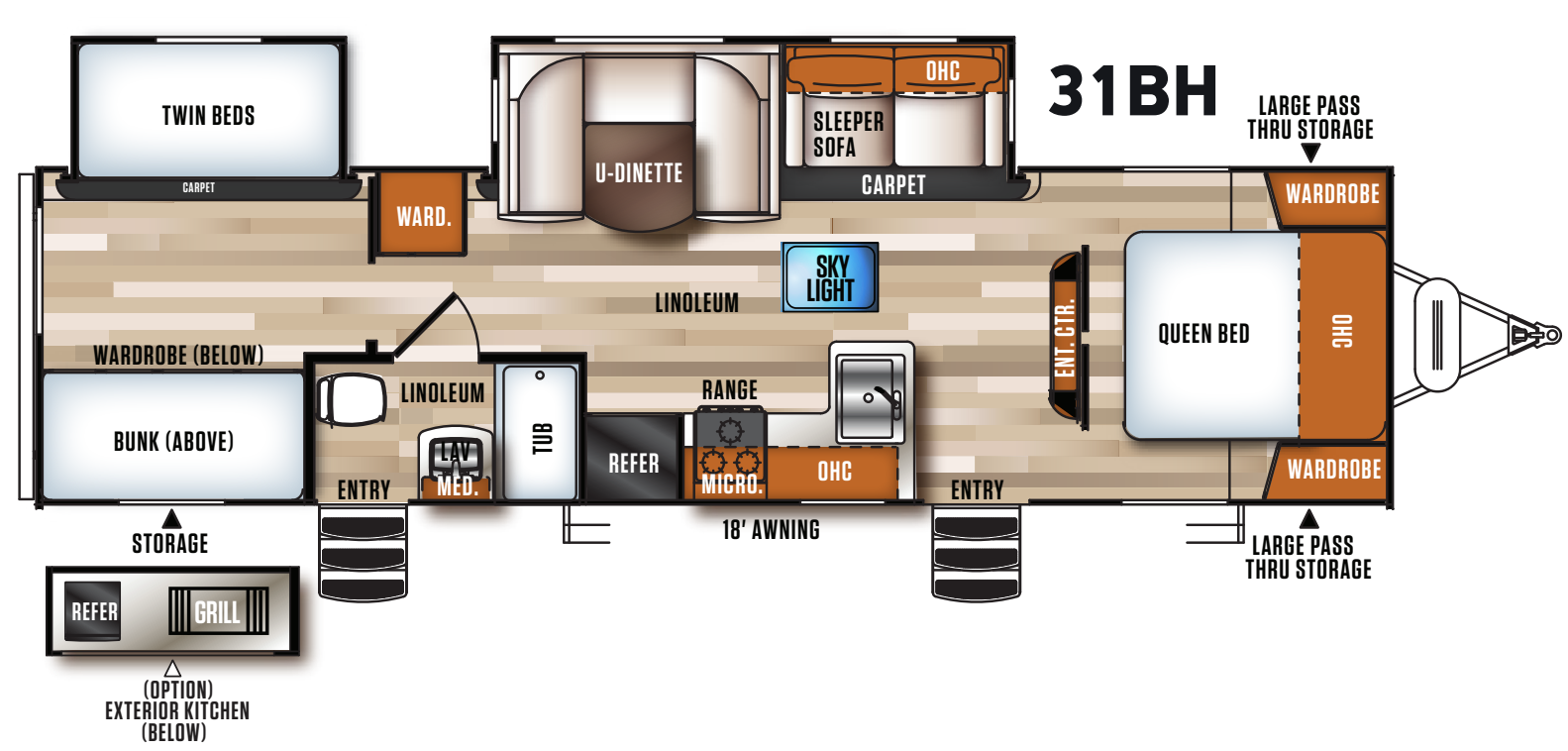 View 2020 Forest River Vibe 31BH complete specs and manufacturer brochures