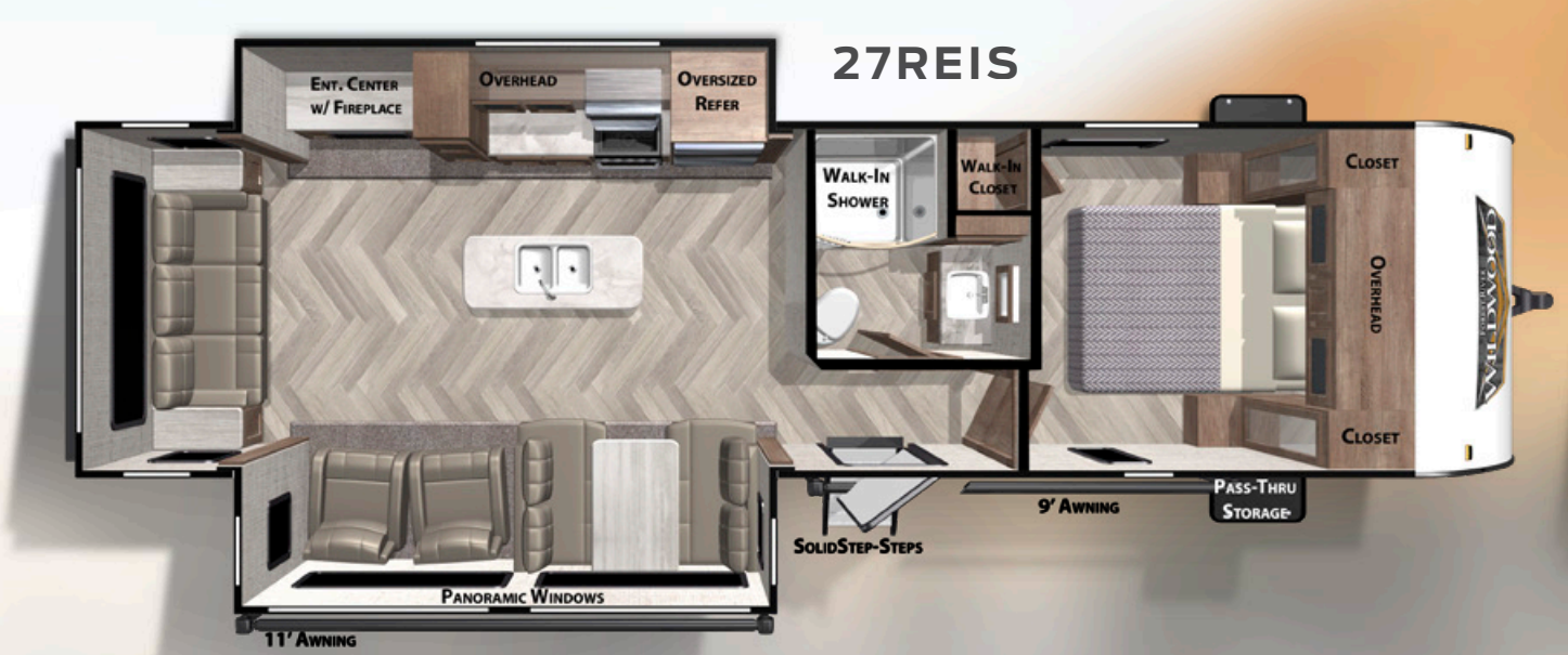 View 2020 Forest River Wildwood 27REIS complete specs and manufacturer brochures