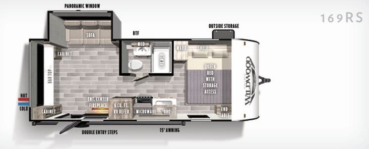 View 2020 Forest River Wildwood FSX 169RS complete specs and manufacturer brochures
