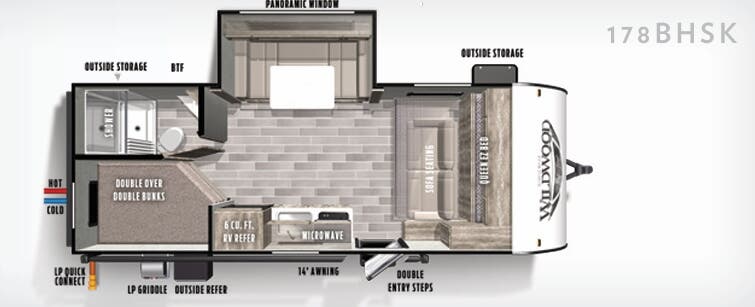 View 2020 Forest River Wildwood FSX 178BHSK complete specs and manufacturer brochures