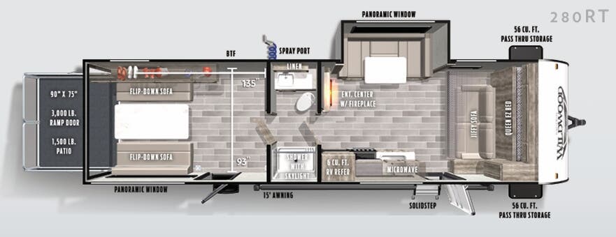 View 2020 Forest River Wildwood FSX 280RT complete specs and manufacturer brochures