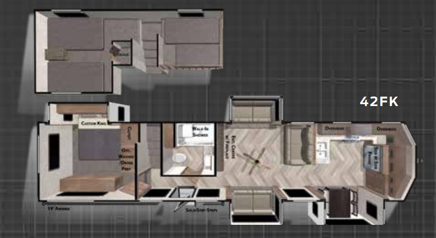 View 2020 Forest River Wildwood Grand Lodge 42FK complete specs and manufacturer brochures