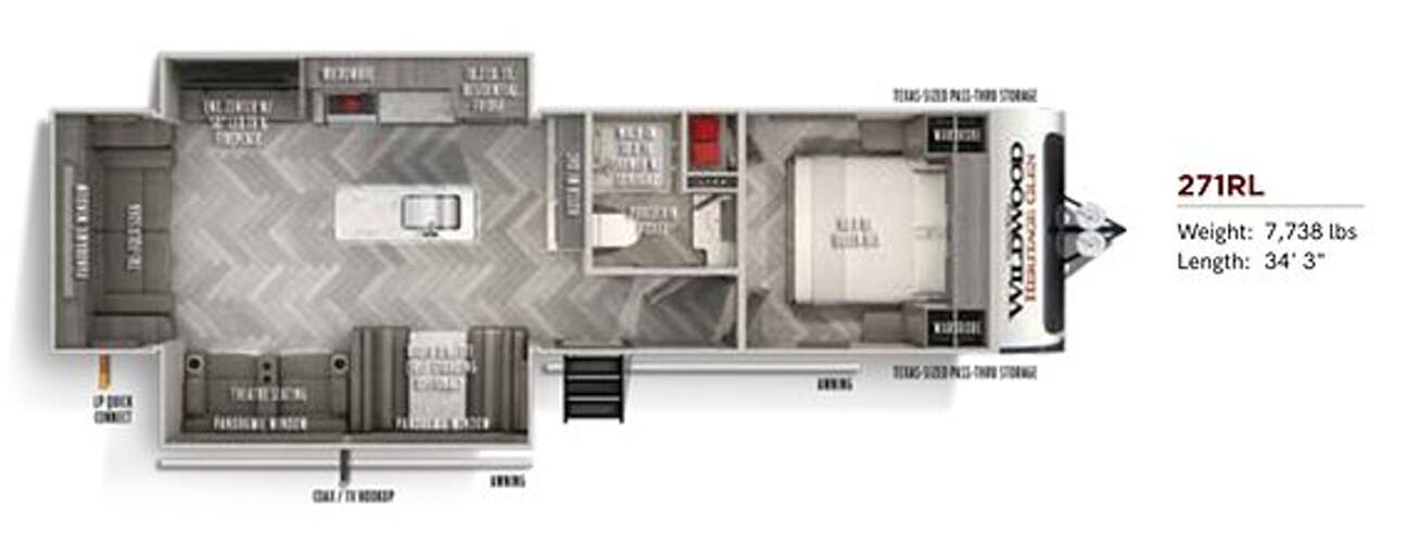 View 2020 Forest River Wildwood Heritage Glen 271RL complete specs and manufacturer brochures