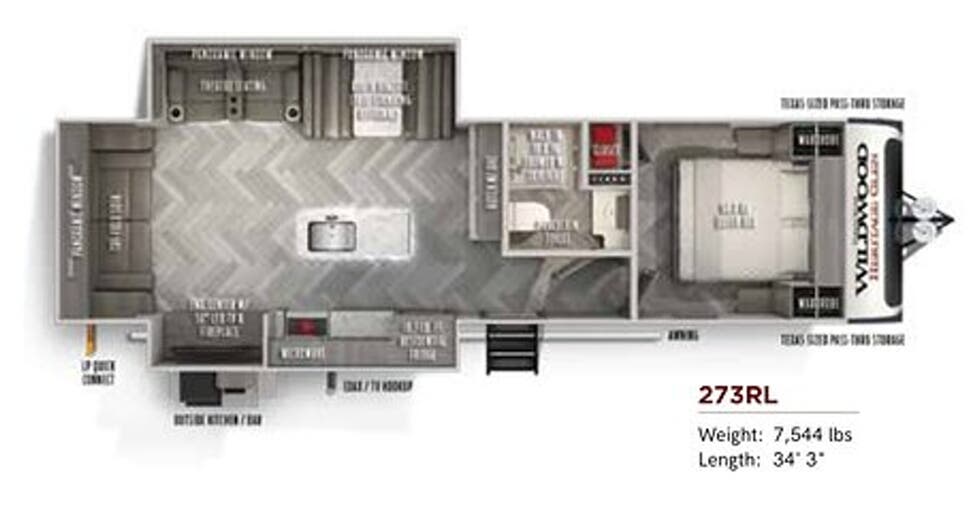 View 2020 Forest River Wildwood Heritage Glen 273RL complete specs and manufacturer brochures
