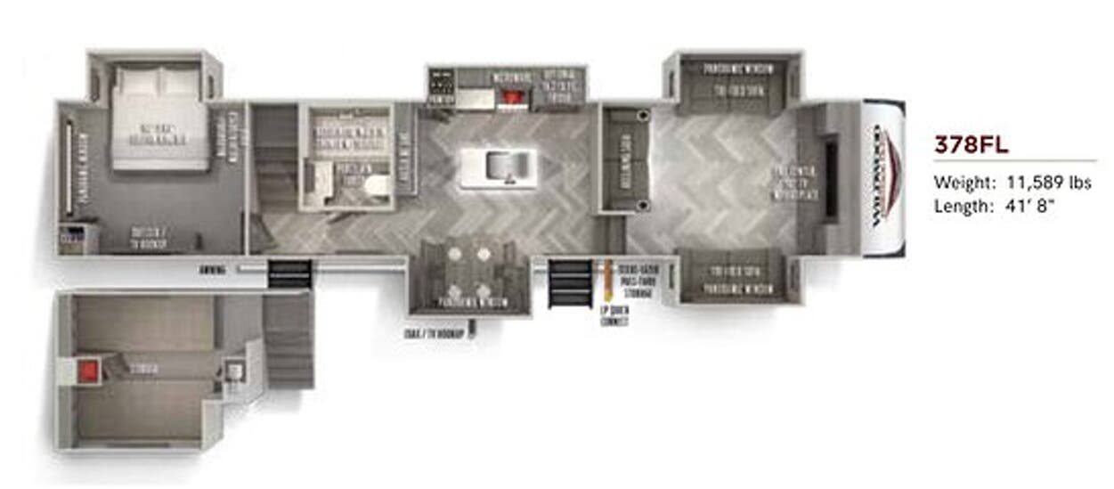 View 2020 Forest River Wildwood Heritage Glen 378FL complete specs and manufacturer brochures