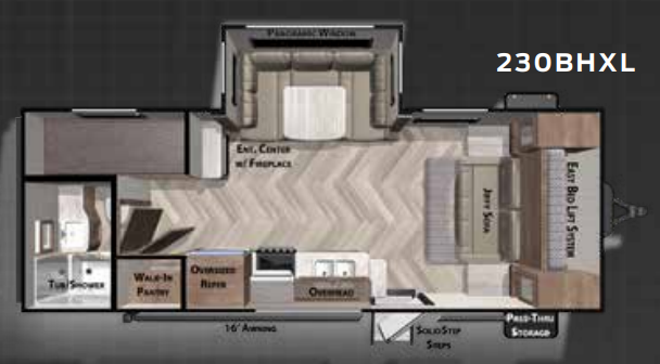 View 2020 Forest River Wildwood X-Lite 230BHXL complete specs and manufacturer brochures