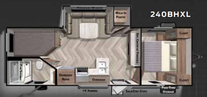 View 2020 Forest River Wildwood X-Lite 240BHXL complete specs and manufacturer brochures