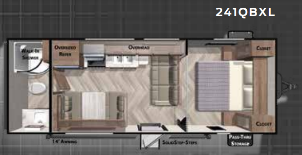 View 2020 Forest River Wildwood X-Lite 241QBXL complete specs and manufacturer brochures