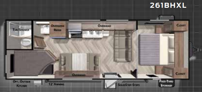 View 2020 Forest River Wildwood X-Lite 261BHXL complete specs and manufacturer brochures