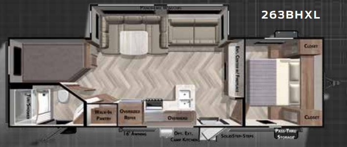 View 2020 Forest River Wildwood X-Lite 263BHXL complete specs and manufacturer brochures