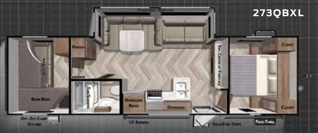 View 2020 Forest River Wildwood X-Lite 273QBXL complete specs and manufacturer brochures