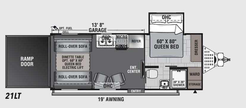 View 2020 Forest River Work and Play 21 LT complete specs and manufacturer brochures