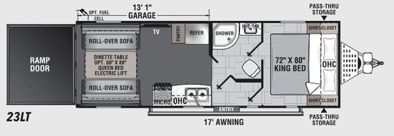 View 2020 Forest River Work and Play 23 LT complete specs and manufacturer brochures