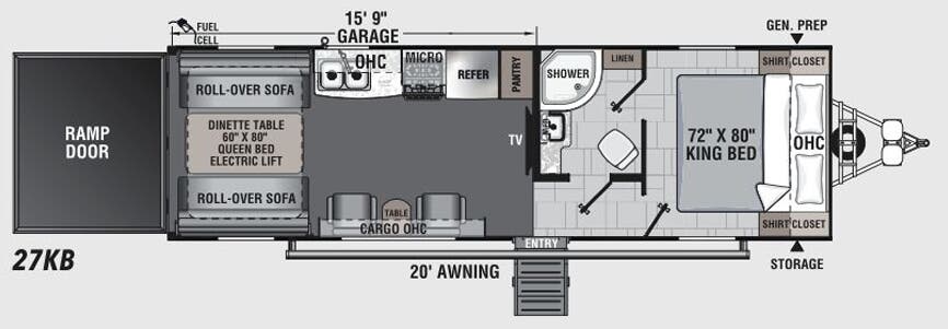 View 2020 Forest River Work and Play 27 KB complete specs and manufacturer brochures