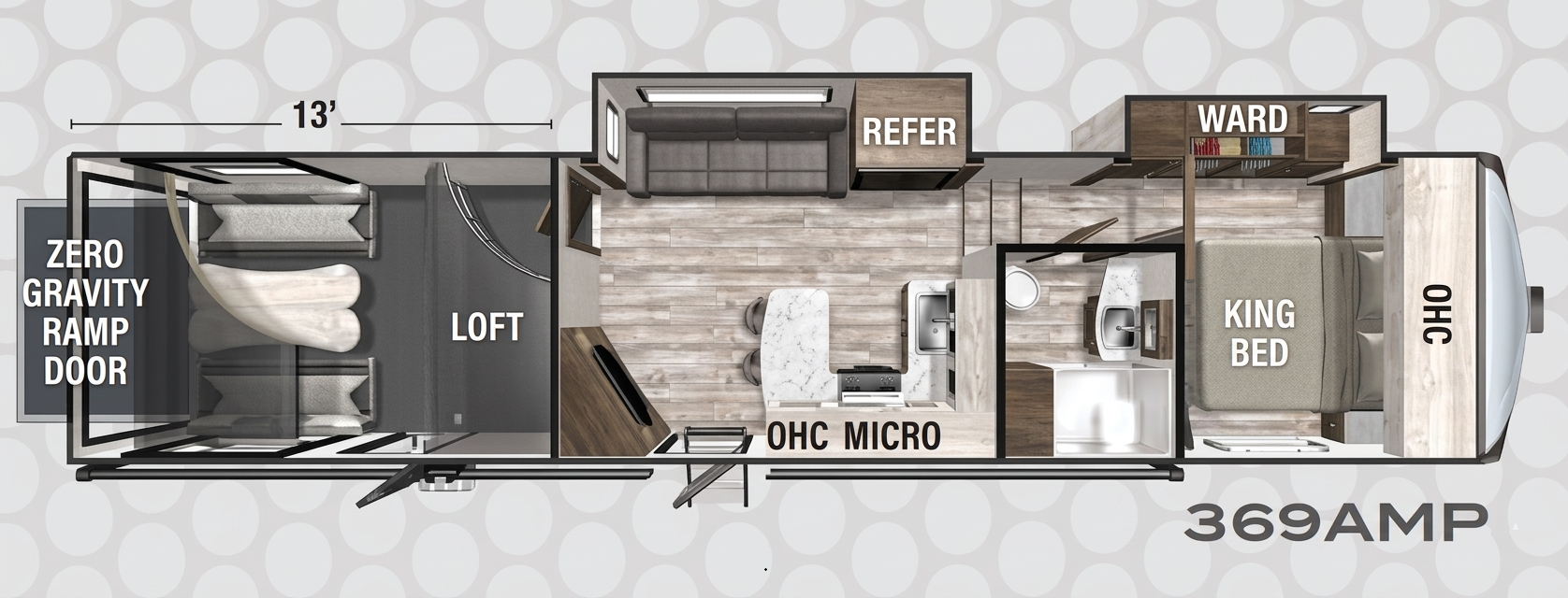 View 2020 Forest River XLR Thunderbolt 369AMP complete specs and manufacturer brochures