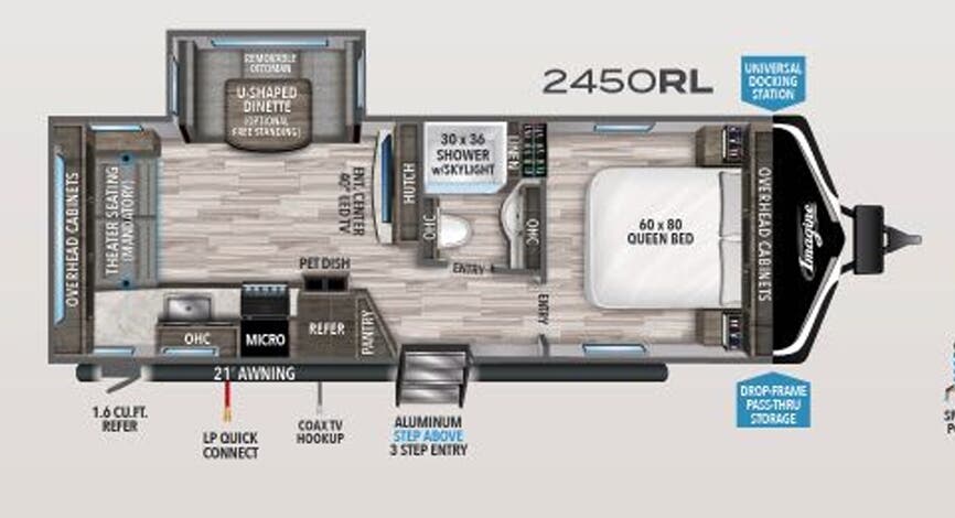 View 2020 Grand Design Imagine 2450RL complete specs and manufacturer brochures