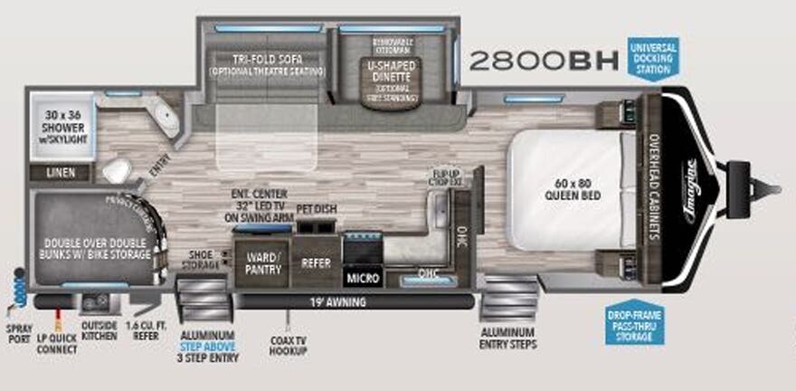 View 2020 Grand Design Imagine 2800BH complete specs and manufacturer brochures