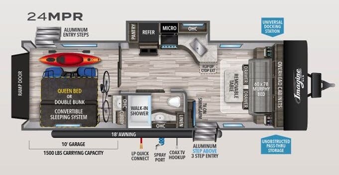 View 2020 Grand Design Imagine XLS 24MPR complete specs and manufacturer brochures