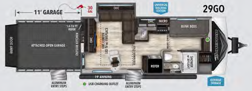 View 2020 Grand Design Momentum G-Class 29G0 complete specs and manufacturer brochures