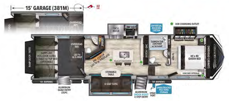 View 2020 Grand Design Momentum M-Class 381M complete specs and manufacturer brochures