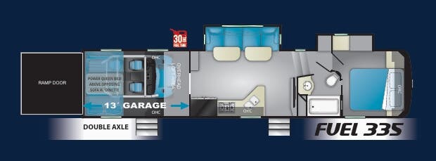 View 2020 Heartland Fuel 335 complete specs and manufacturer brochures