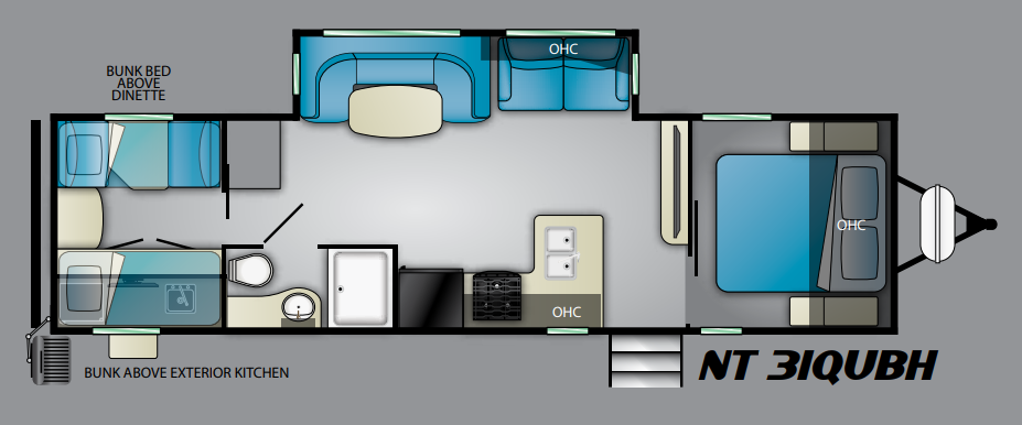 View 2020 Heartland North Trail 31QUBH complete specs and manufacturer brochures