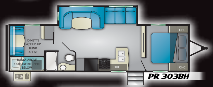 View 2020 Heartland Prowler 303BH complete specs and manufacturer brochures