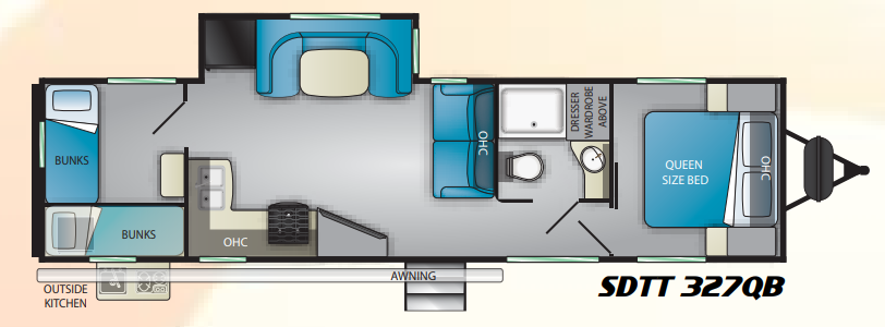 View 2020 Heartland Sundance 327QB complete specs and manufacturer brochures