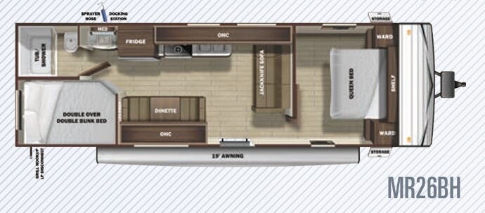 View 2020 Highland Ridge Mesa Ridge Conventional MR26BH complete specs and manufacturer brochures