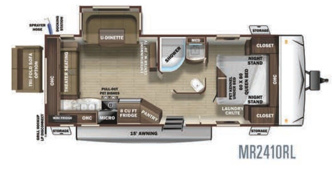 View 2020 Highland Ridge Mesa Ridge Lite MR2410RL complete specs and manufacturer brochures