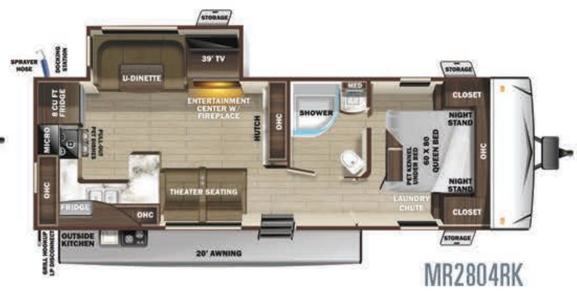 View 2020 Highland Ridge Mesa Ridge Lite MR2804RK complete specs and manufacturer brochures