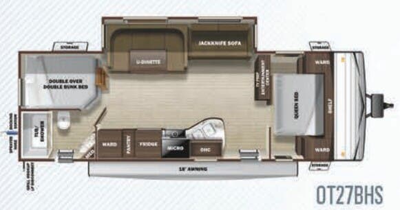 View 2020 Highland Ridge Open Range Conventional OT27BHS complete specs and manufacturer brochures