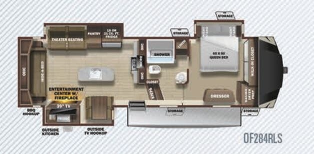 View 2020 Highland Ridge Open Range OF284RLS complete specs and manufacturer brochures