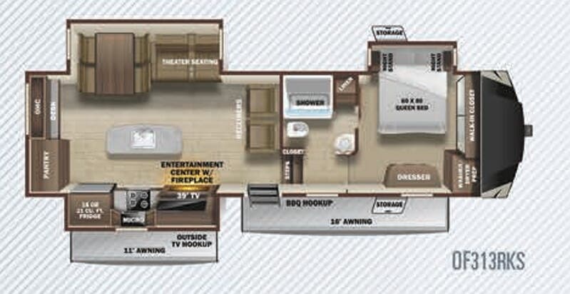 View 2020 Highland Ridge Open Range OF313RKS complete specs and manufacturer brochures