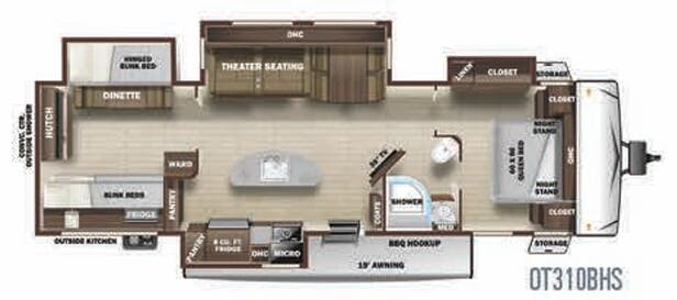 View 2020 Highland Ridge Open Range OT310BHS complete specs and manufacturer brochures