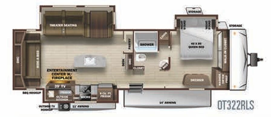 View 2020 Highland Ridge Open Range OT322RLS complete specs and manufacturer brochures